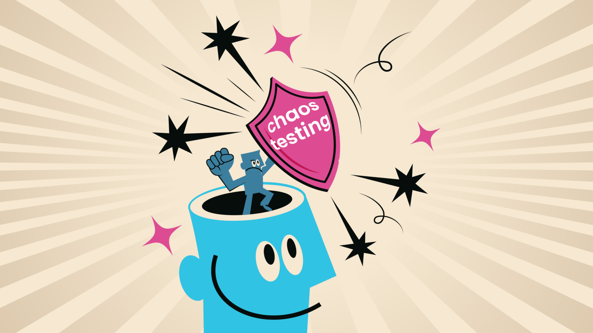 A fun blog header image with the words "Chaos Testing".