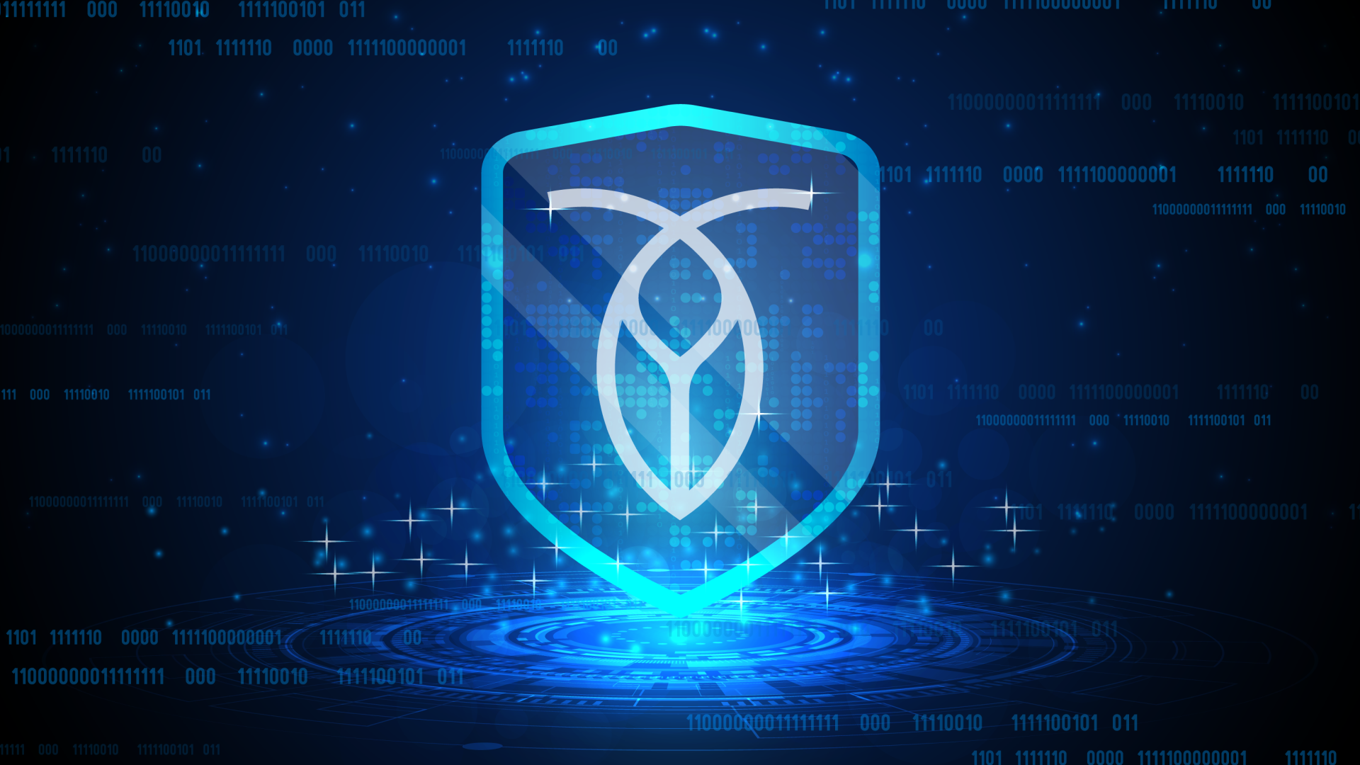 A blue shield with a CockroachDB logo on it.