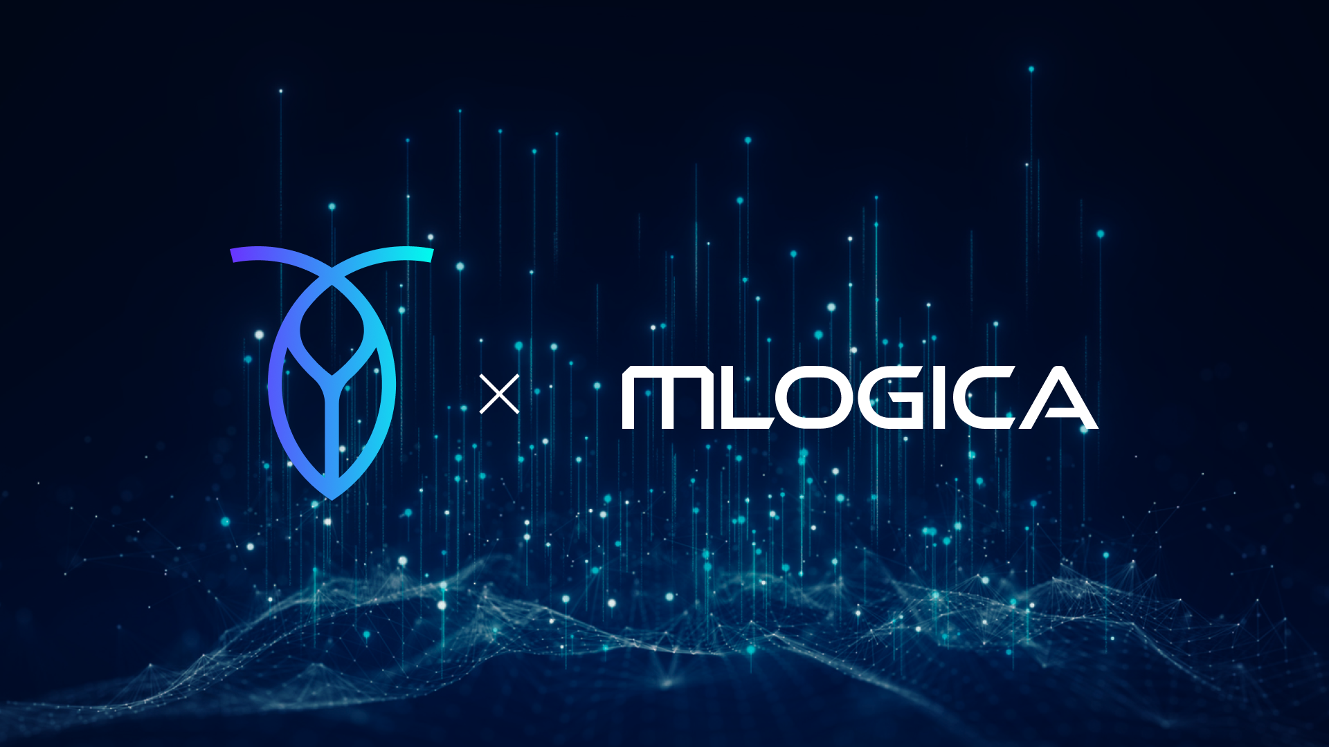A high tech background overlaid by the Cockroach Labs and mLogica logos.