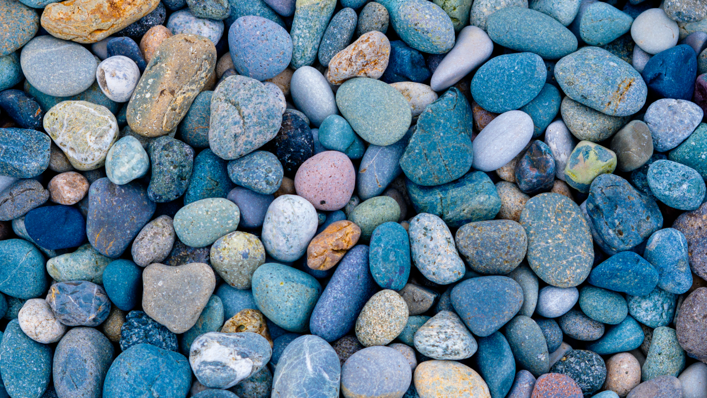 A background of pebbles