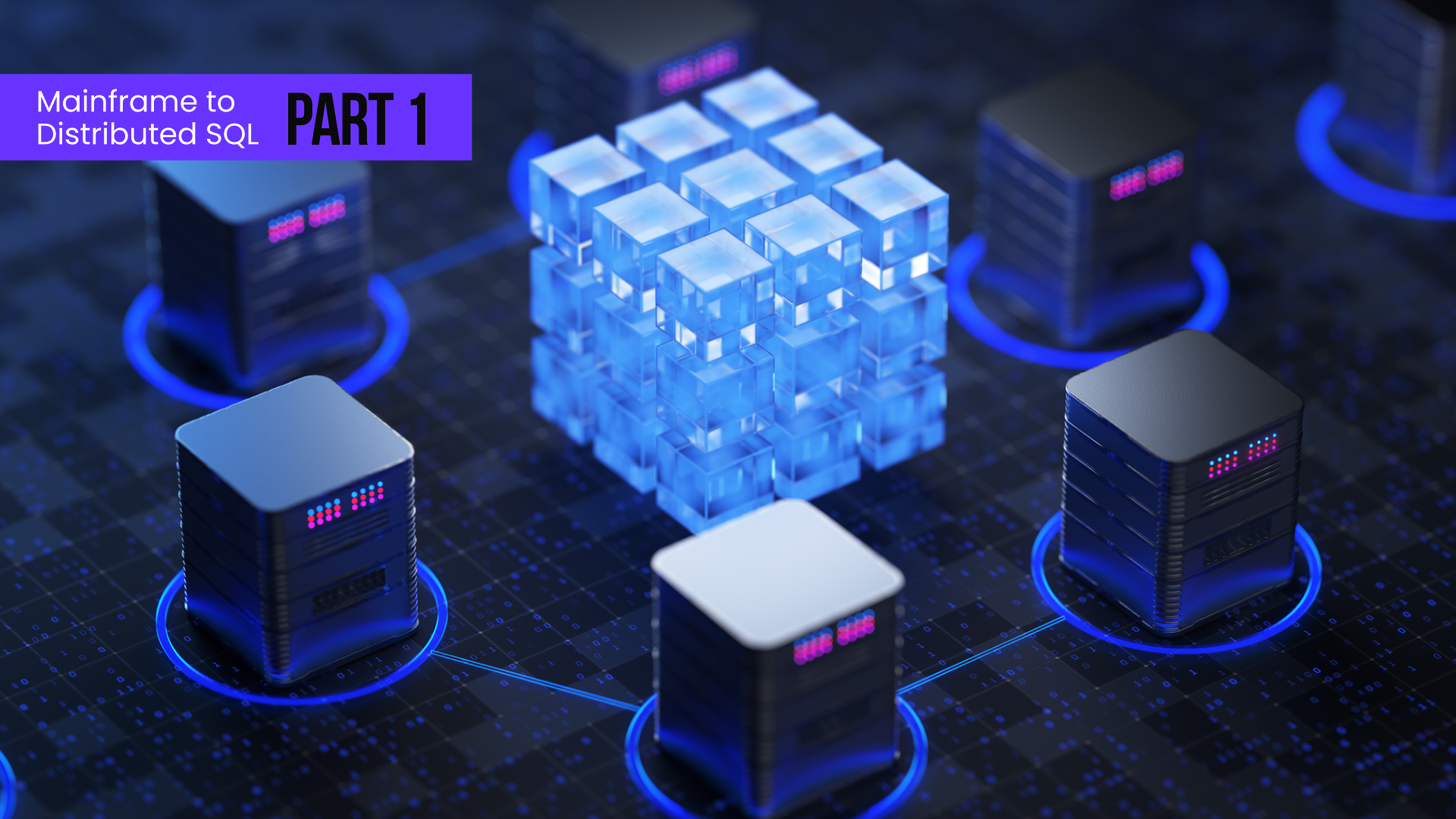 A futuristic image evoking mainframe architecture.