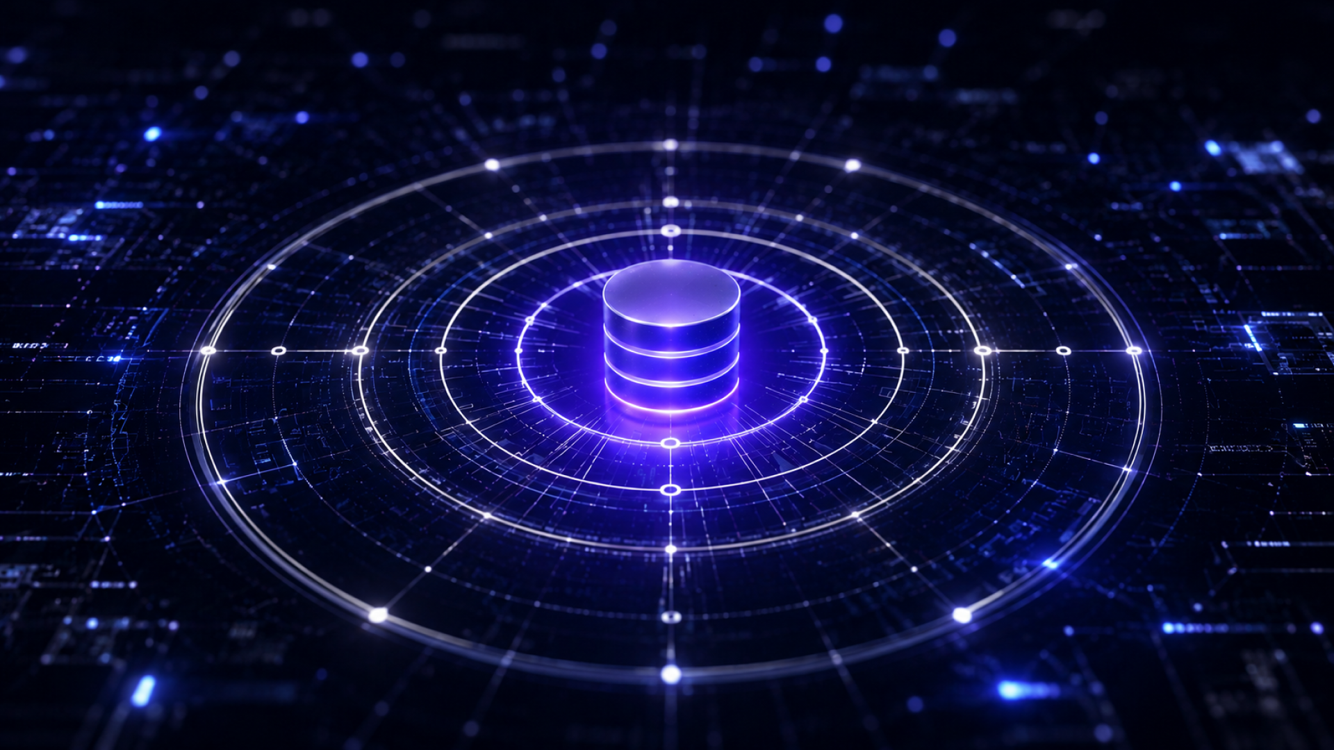 Data streams flowing from a centralized source into parallel pathways, representing horizontally scalable PostgreSQL-compatible database architecture for AI workloads.